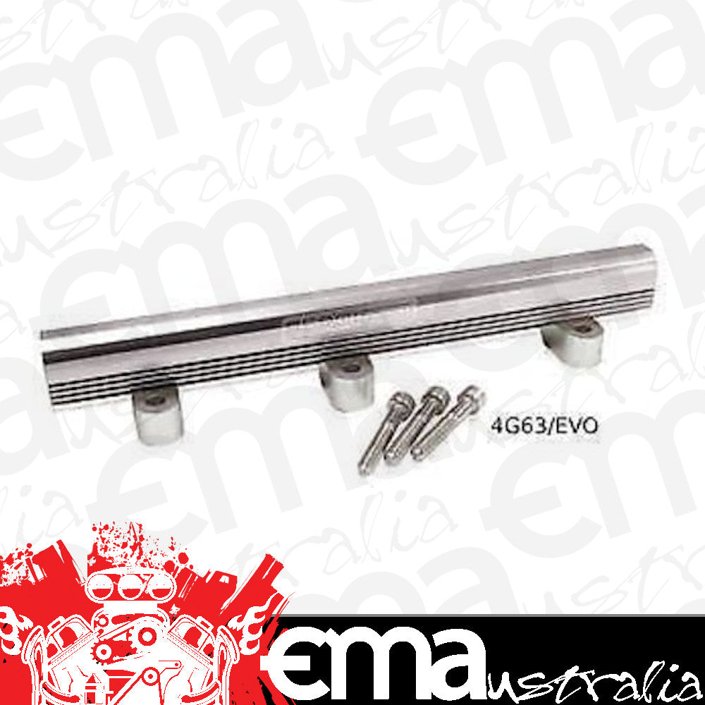 Aeroflow Performance Products AF64-2078BLK Mitsubishi 4G63 & Evo Rail 90-95 Fuel Rail 14mm Injectors