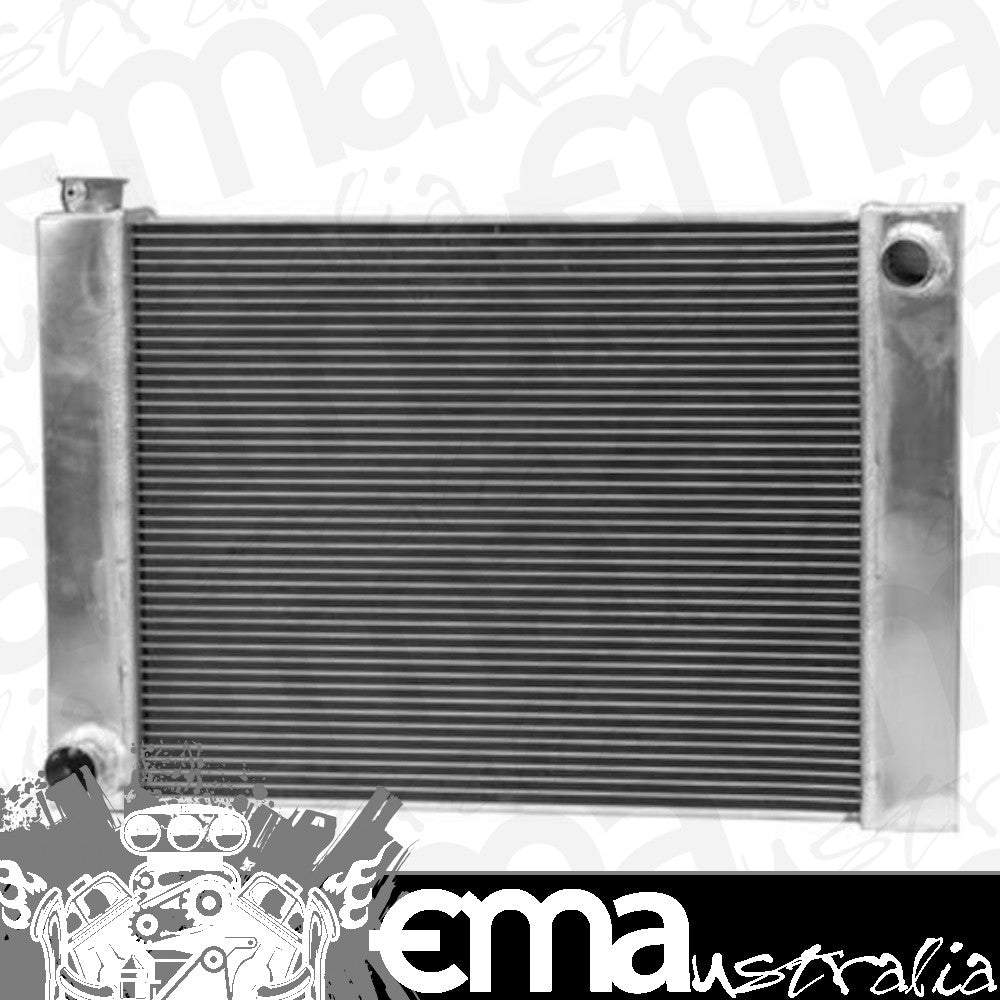 Proflow PFERDU26F Radiator Universal Fabricated Aluminium Tanks Natural 26 " Wide 19.00" High 2.25 " Thick For Ford Side Inlet & outlets