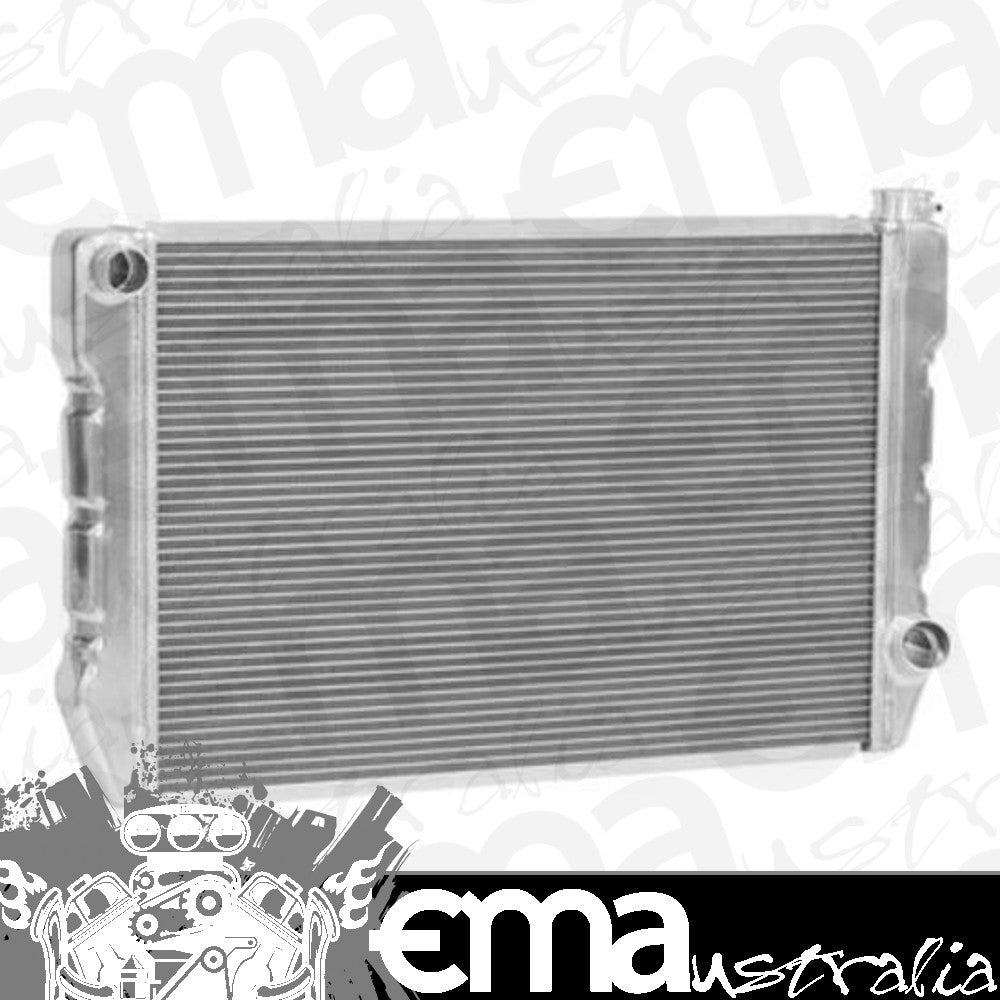 Proflow PFERDU31C Radiator Universal Fabricated Aluminium Tanks Natural 31 " Wide 19.00" High 2.25 " Thick Chev Side Inlet & outlets