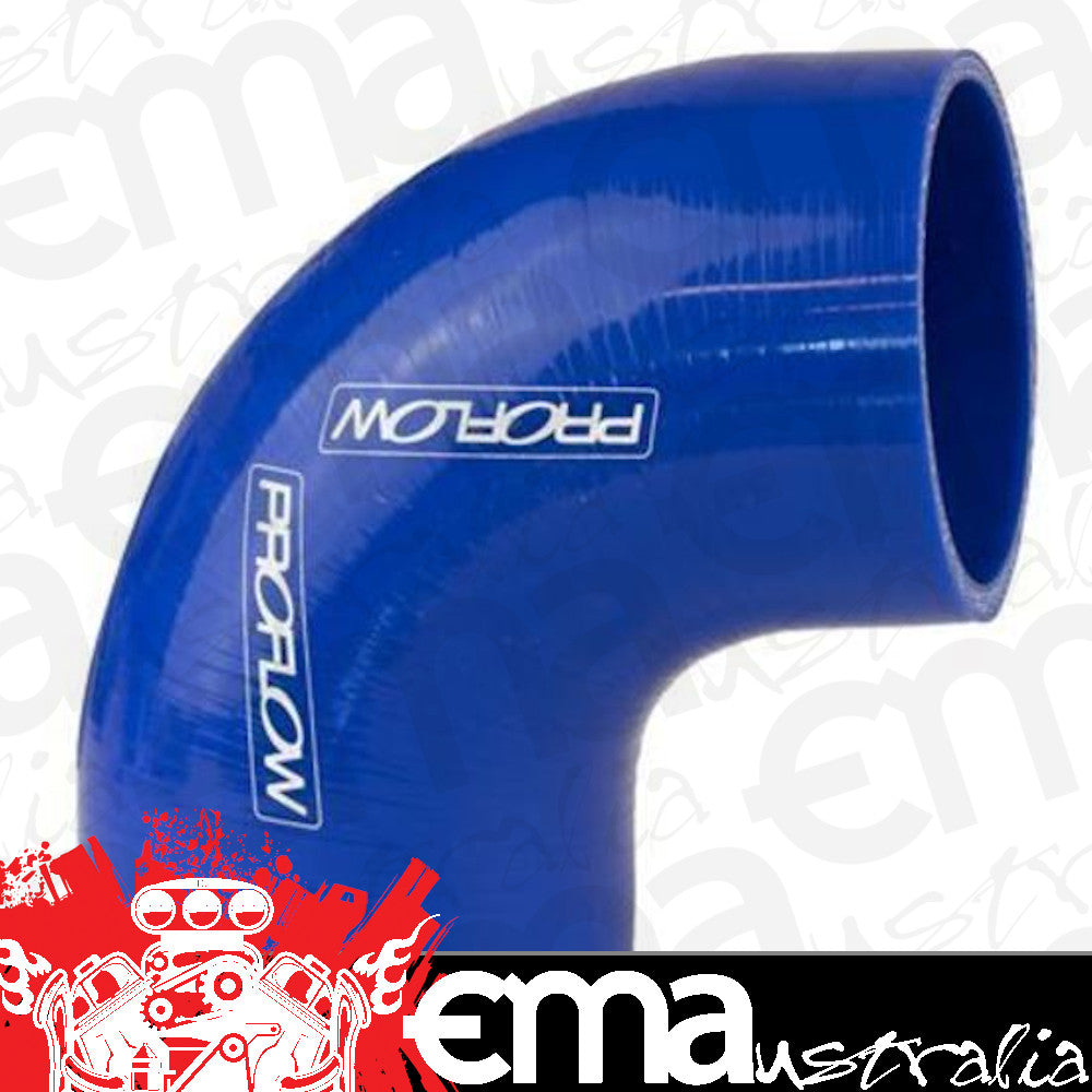 Proflow | PFES103-250 | Hose Tubing Air intake Silicone Coupler 2.50" 90 Degree Elbow Blue