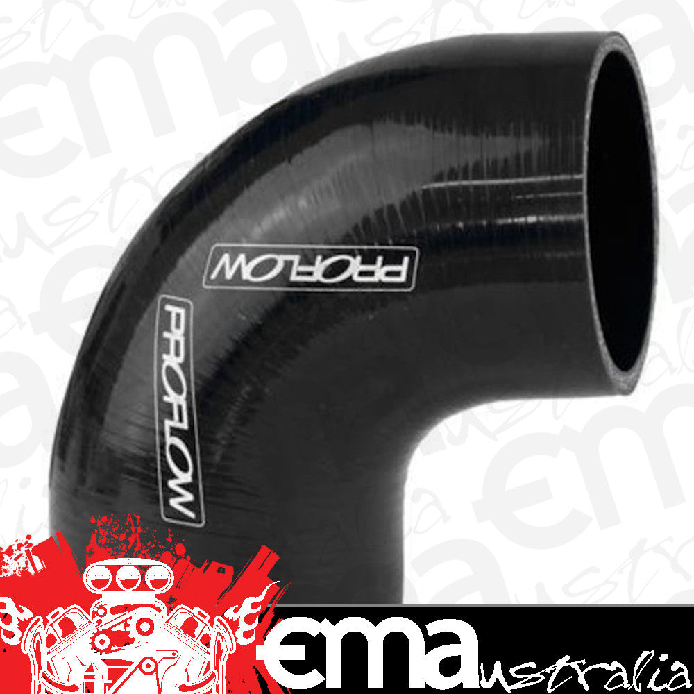 Proflow PFES103-250B Hose Tubing Air intake Silicone Coupler 2.50" 90 Degree Elbow Black