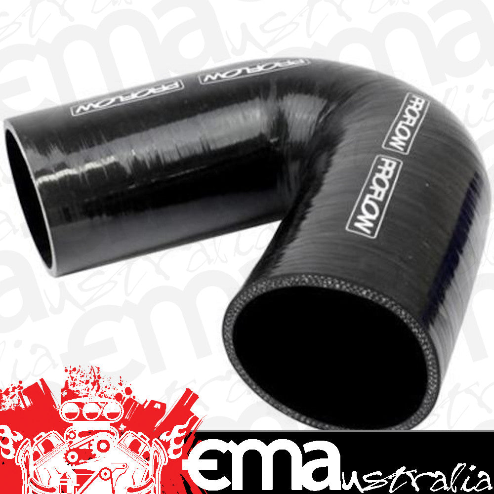 Proflow PFES105-200B Hose Tubing Air intake Silicone Coupler 2.00" 135 Degree Elbow Black