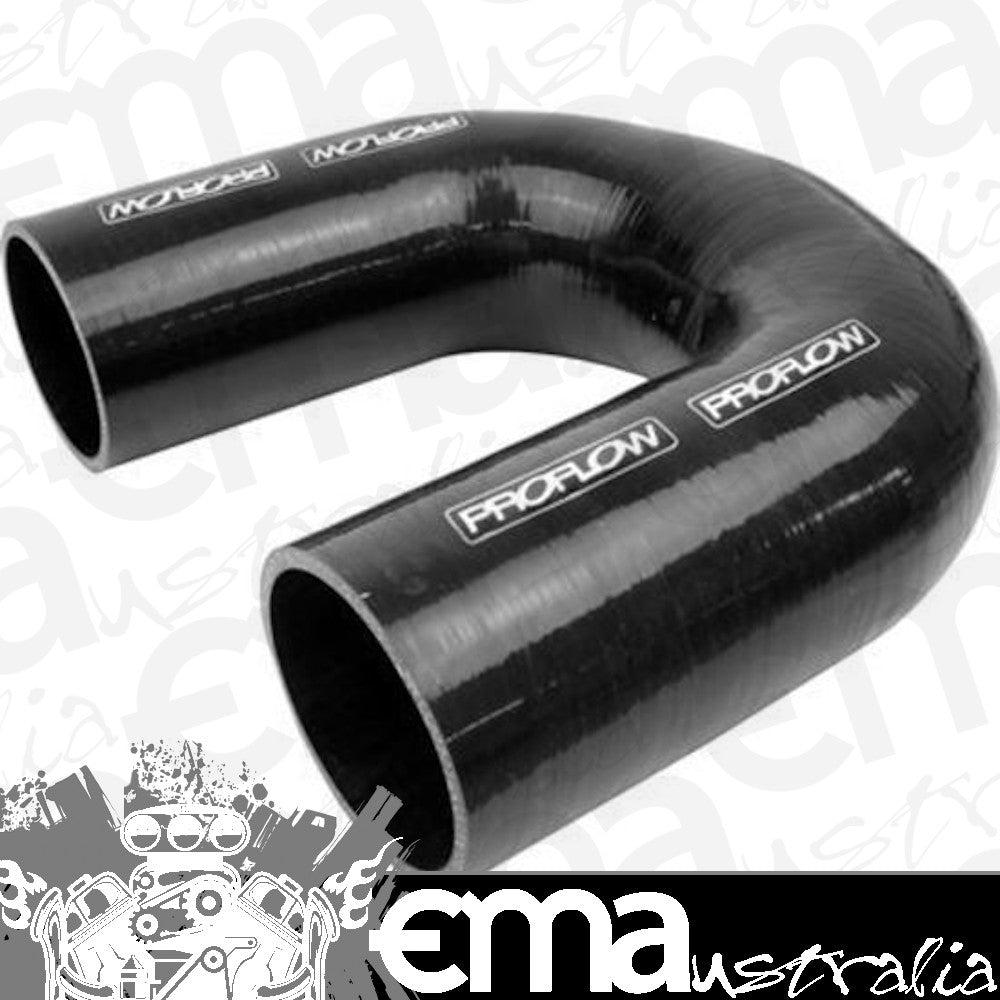 Proflow PFES106-400B Hose Tubing Air intake Silicone Coupler 4.00" 180 Degree Elbow Black