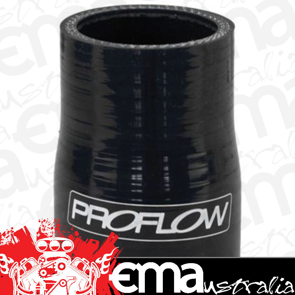 Proflow PFES201-200-300B Hose Tubing Air intake Silicone Reducer 2.00" - 3.00" Straight Black