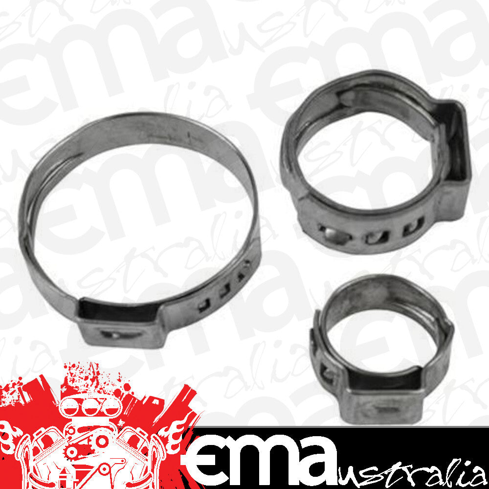 Proflow PFESC150 Crimp Hose Clamp Stainless Steel 10-13mm Qty 10