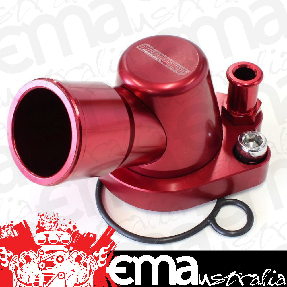 Holden 253-308ci V8Engines ( with heater port)Water Neck Style: 45 degree 253 308 Thermostat Housing Red W/Heater Swivel Aeroflow Performance Products AF64-2091R