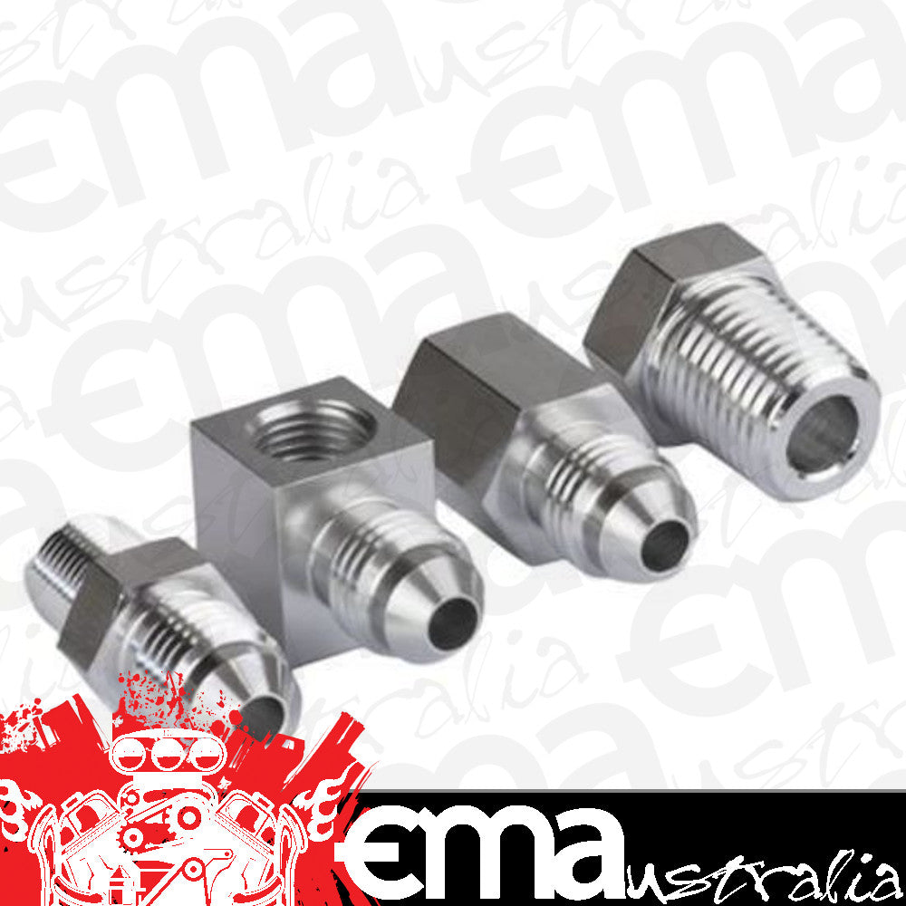 Proflow PFESSHKIT3 Gauge Adaptor Kit AN3 Straight and 90 degree adaptor kit
