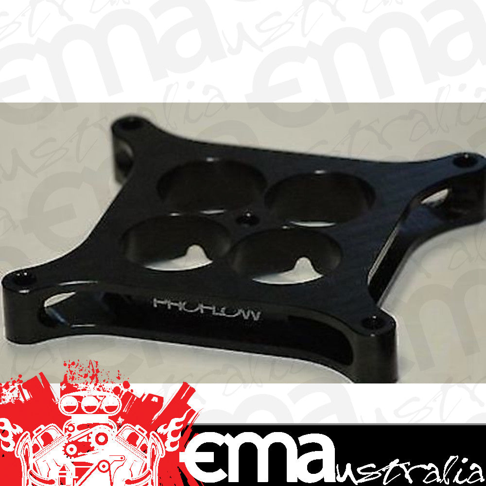 Proflow PFESSLW41501ALBK Carburettor Spacer Aluminium Black Anodised 1 " Thick Tapered Combo 4150 Square Bore