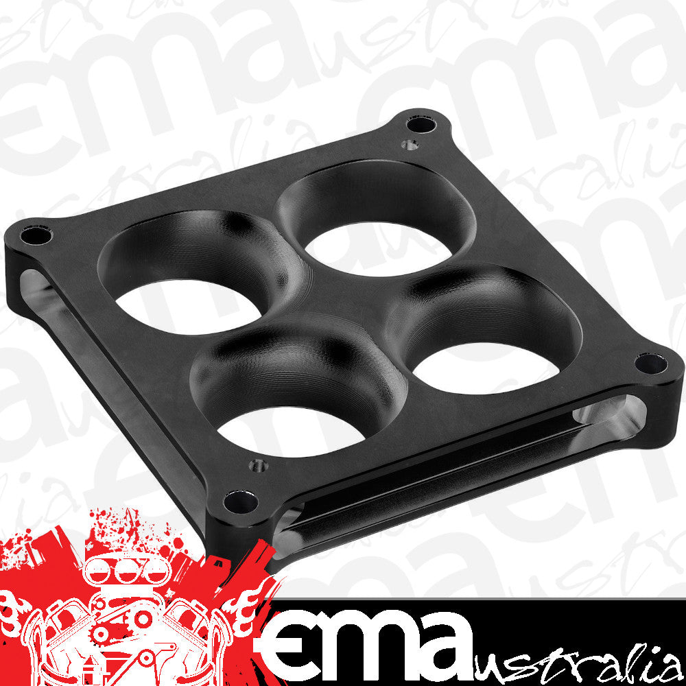 Proflow PFESSLW45001ALBK Carburettor Spacer Aluminium Black Anodised 1 " Thick Tapered Combo 4500 Square Bore
