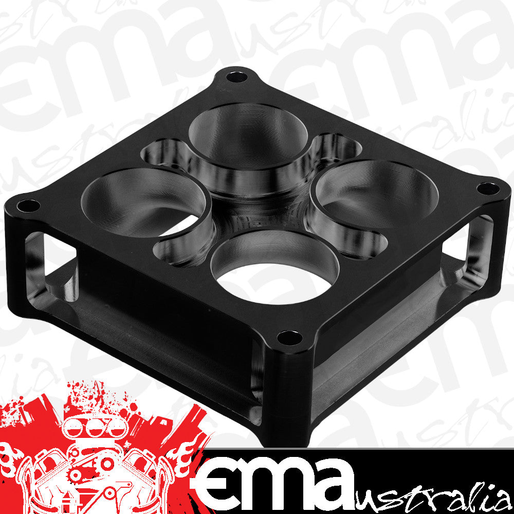 Proflow PFESSLW45002ALBK Carburettor Spacer Aluminium Black Anodised 2 " Thick Tapered Combo 4500 Square Bore