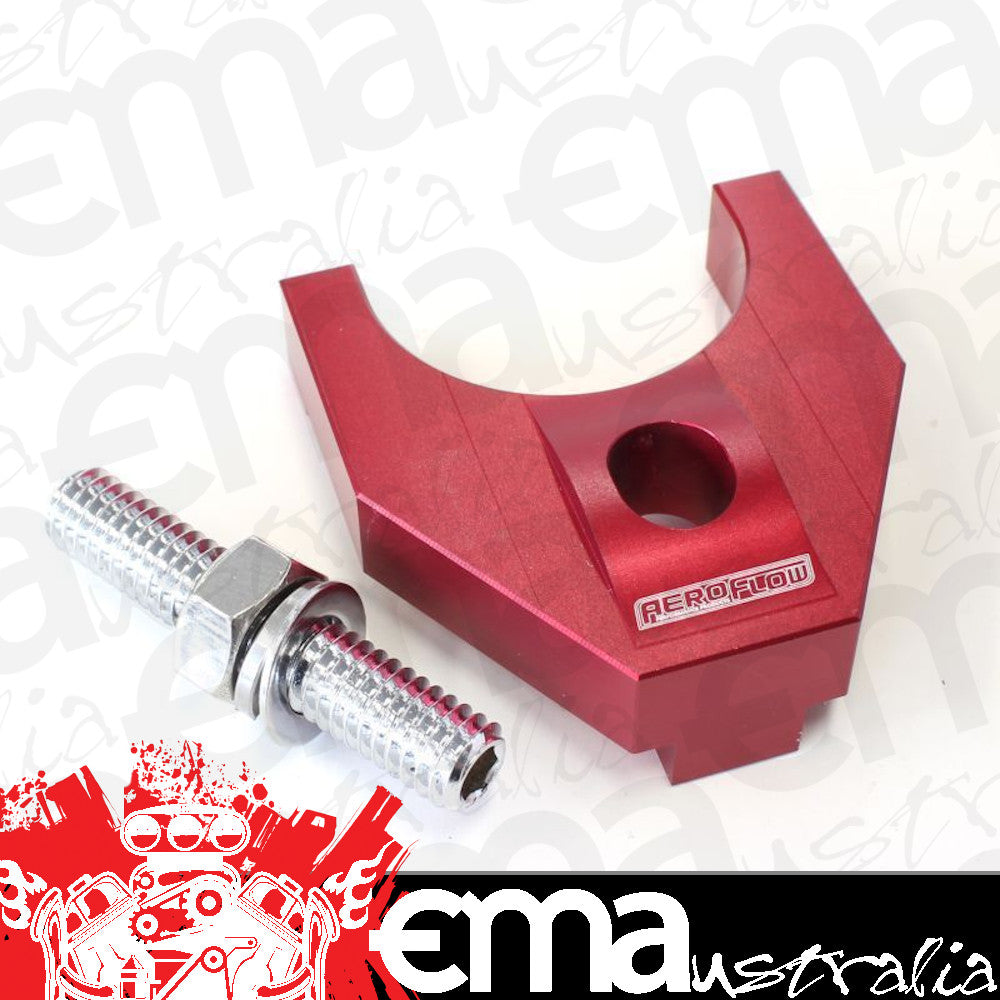 Aeroflow Performance Products AF64-2093R Billet Distributor Hold Down Red Large V2 Windsor & 351C
