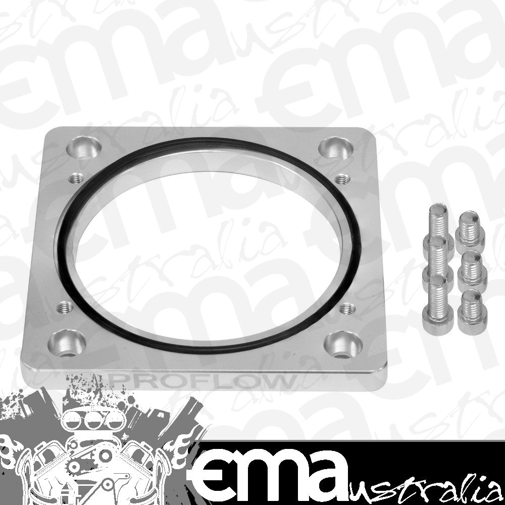 Proflow PFETBLSADP3 Throttle Body Adapter LS LS Chev For Holden Commodore Billet Aluminium Natural 100mm to 4bolt 102mm
