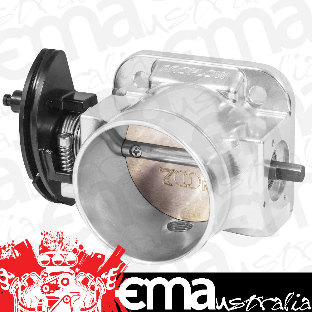Proflow PFETBU70 Throttle Body Universal 70mm Bore Size MPI Billet Aluminium Natural