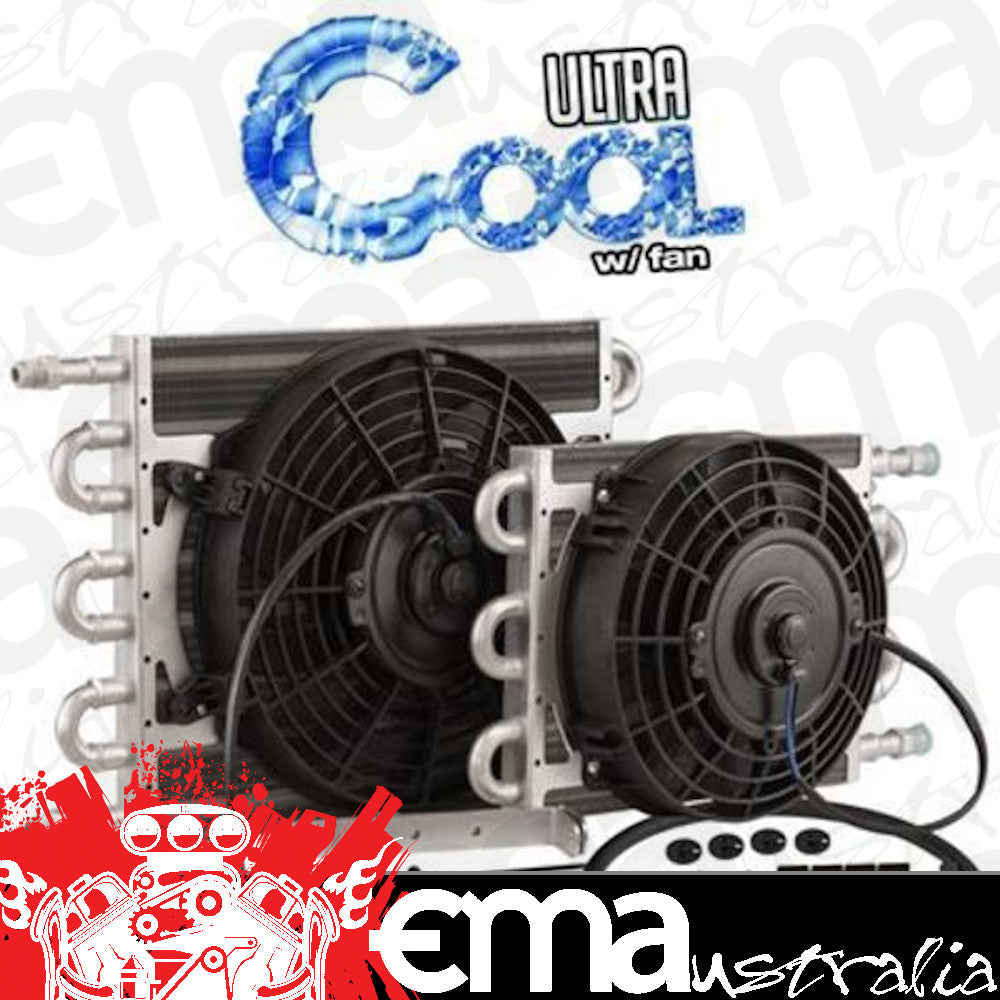 Proflow PFETCF515 Transmission Cooler & Fan Kit Natural 10 in x 15.50 in Tube & Fin 10" Fan 350CFM AN6 Inlet Outlet