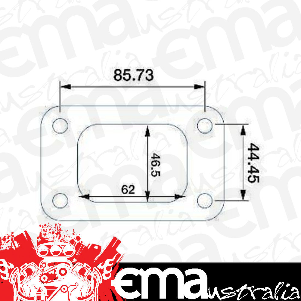 Designed to fit T3 / T3/T4 / K26/ K27 / K28 Turbochargers Turbocharger Inlet Flange Steel Natural Proflow PFETFT3-ST
