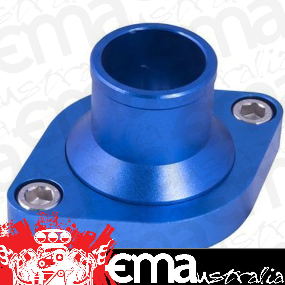 Proflow PFETH-807BL Water Neck Billet Aluminium Blue Anodised Straight Up SB & BB Chev
