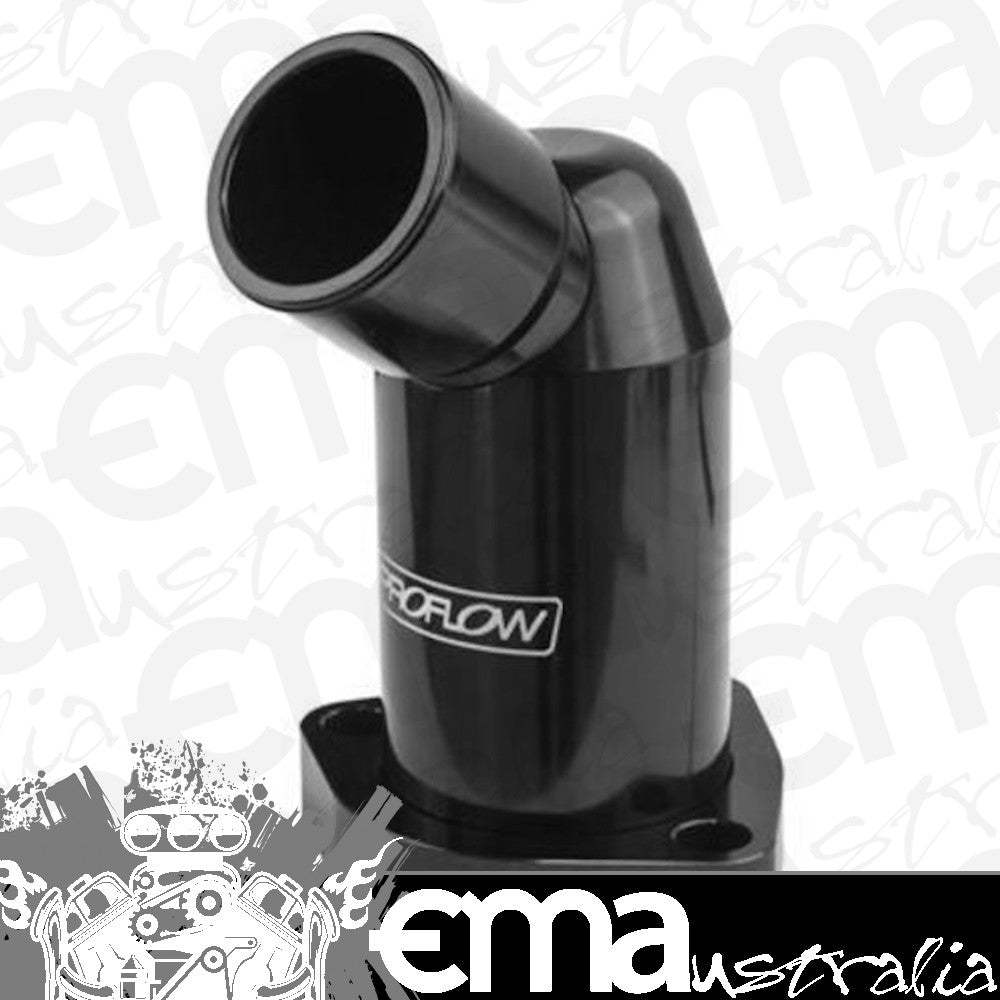 Proflow PFETH-811BK Water Neck Billet Aluminium Swivel Black Anodised 45 Degree Swivel For Mazda Series 5