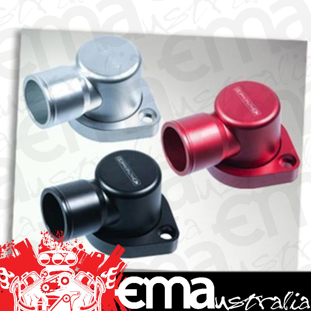 CHEV 45 DEG SWIVEL THERMOSTAT HOUSING RED