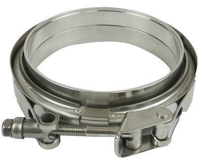 Proflow PFETVQR250 V-band Exhaust Clamp Quick Release Stainless Steel Natural 2.50 " O.D. Pipe Kit