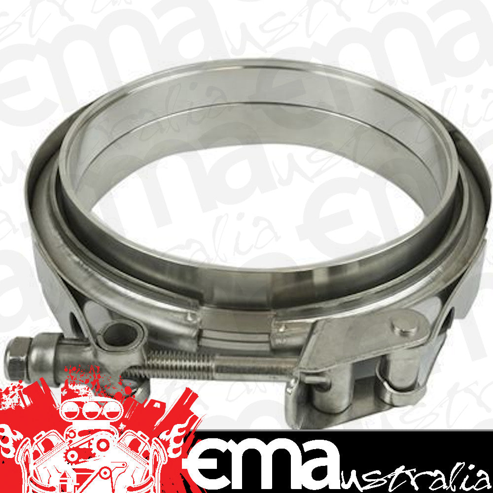 Proflow PFETVQR400 V-band Exhaust Clamp Quick Release Stainless Steel Natural 4.00 " O.D. Pipe Kit