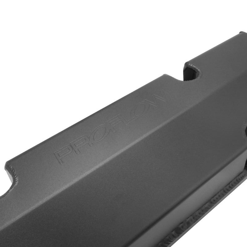 Proflow PFEVC-911BK Valve Covers Fabricated Aluminium Billet Base For Holden V8 Late VN-VT 304/308 Black