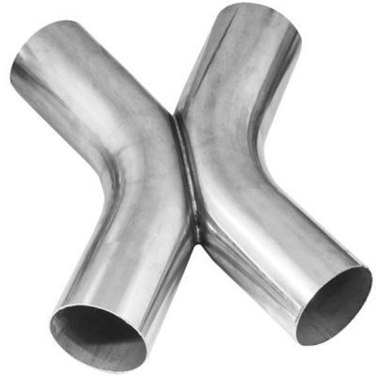 Proflow PFEXP020 Exhaust X Pipe Universal Stainless Steel Natural Aluminized 2.000 " Inlet/Outlet 18.00 " Long
