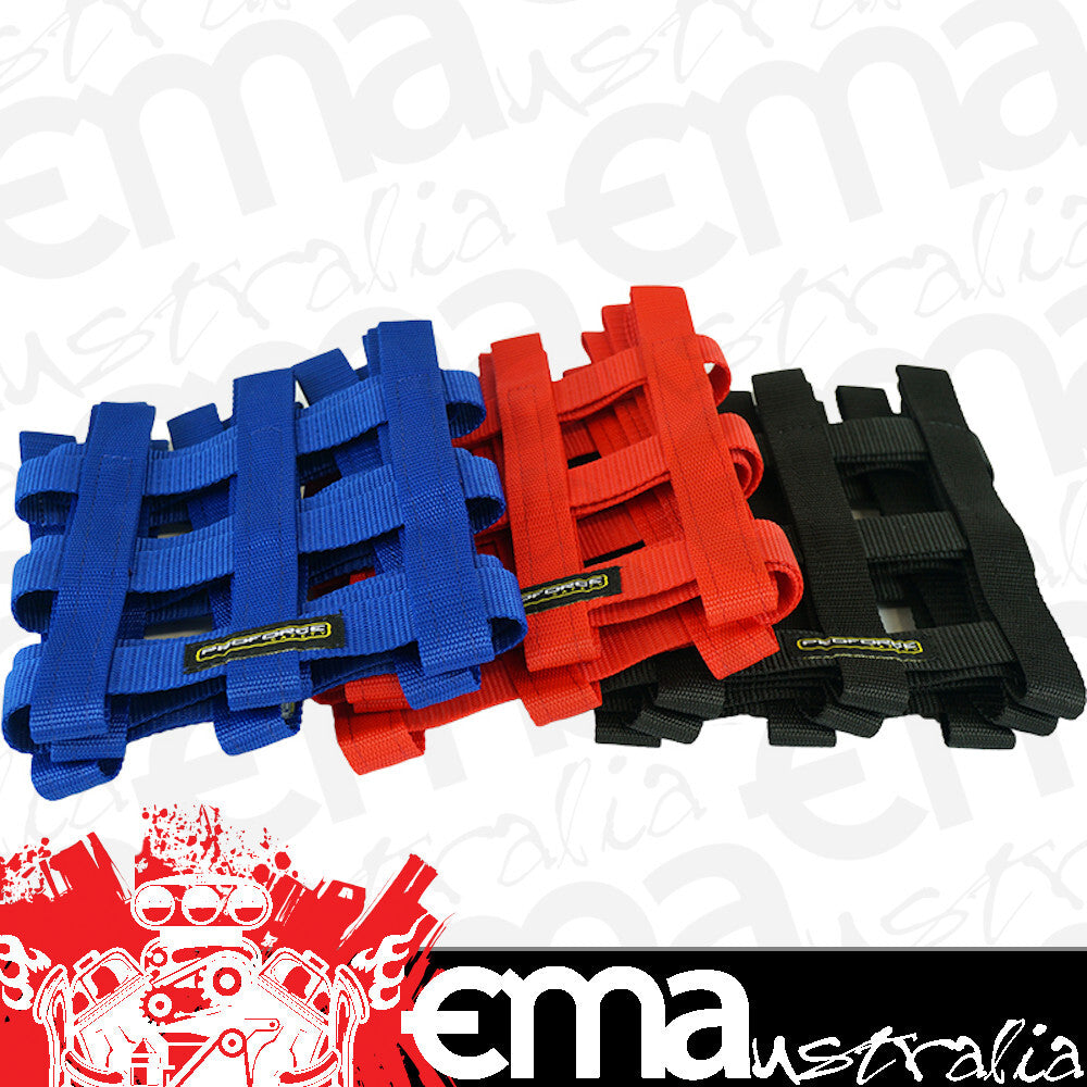 Proforce Safety PFS-4131 Ribbon Window Nets SFI 27.1/1 in Red Blue & Black