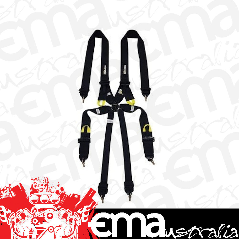 Proforce Safety | PFS-7000BK | Professional Camlock 6 Point Harness Black