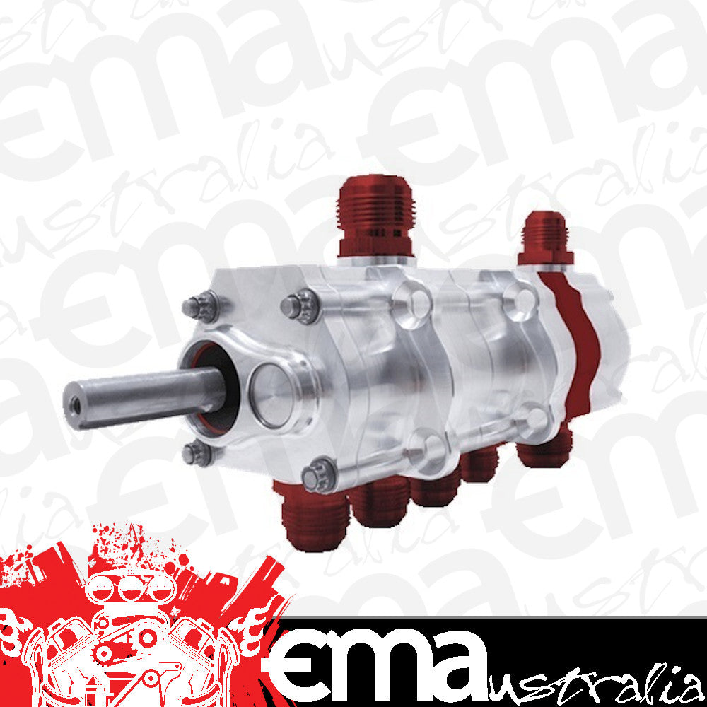 Peterson PFS04-4004 R4 4 Stage Dry Sump Pump Suit L/H Mount 1.200" Scavenge 1.200" Pressure STD Pressure Rear Drive