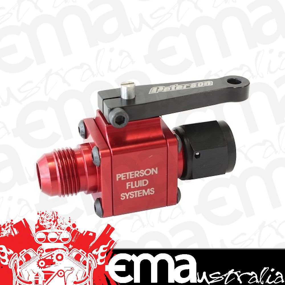 Peterson PFS09-0903 Small Body Inline Ball Valve -6 AN Male To -6 AN Female