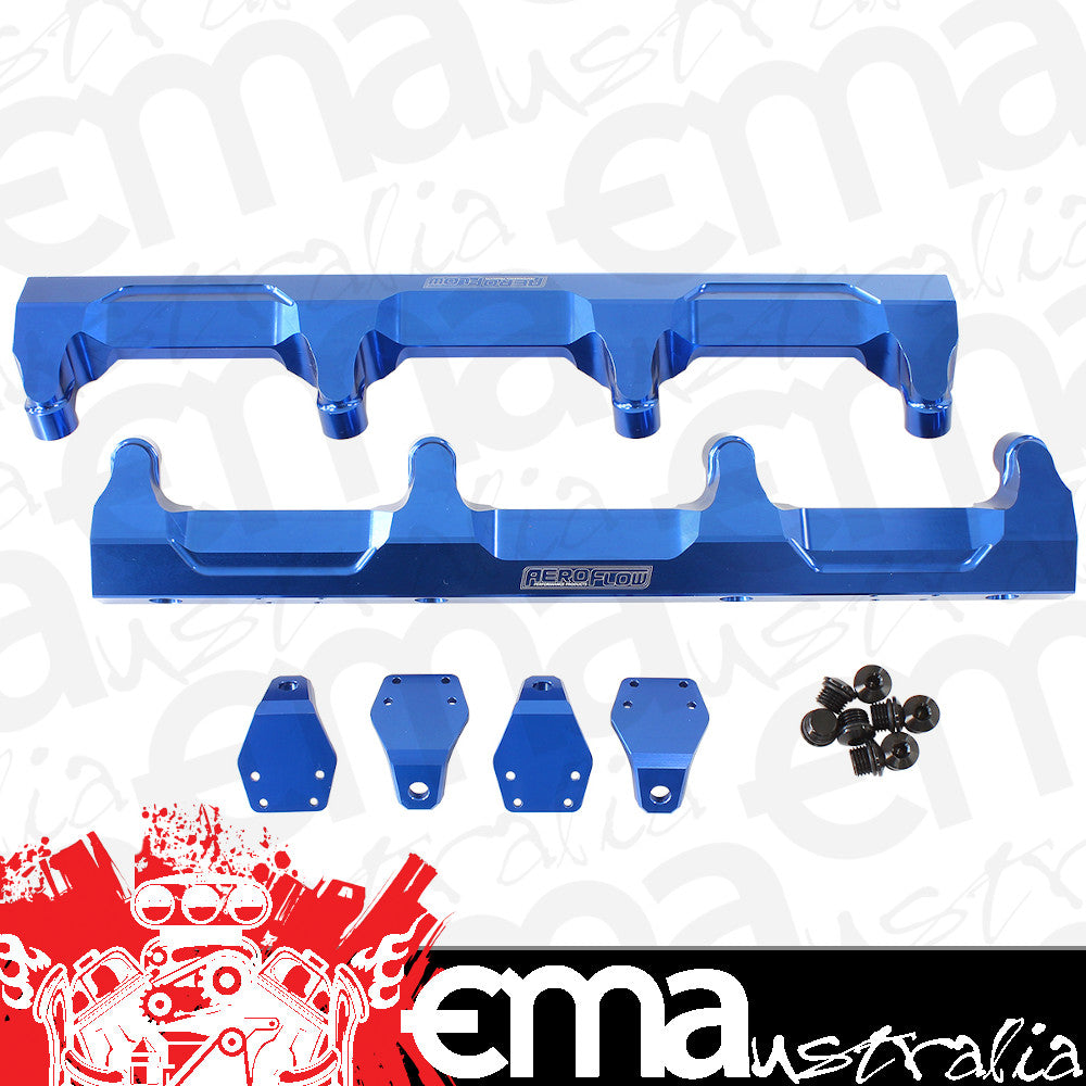 Aeroflow AF64-2124 GM LSA Supercharged Fuel Rail -8ORB Inlets / Outlets Billet