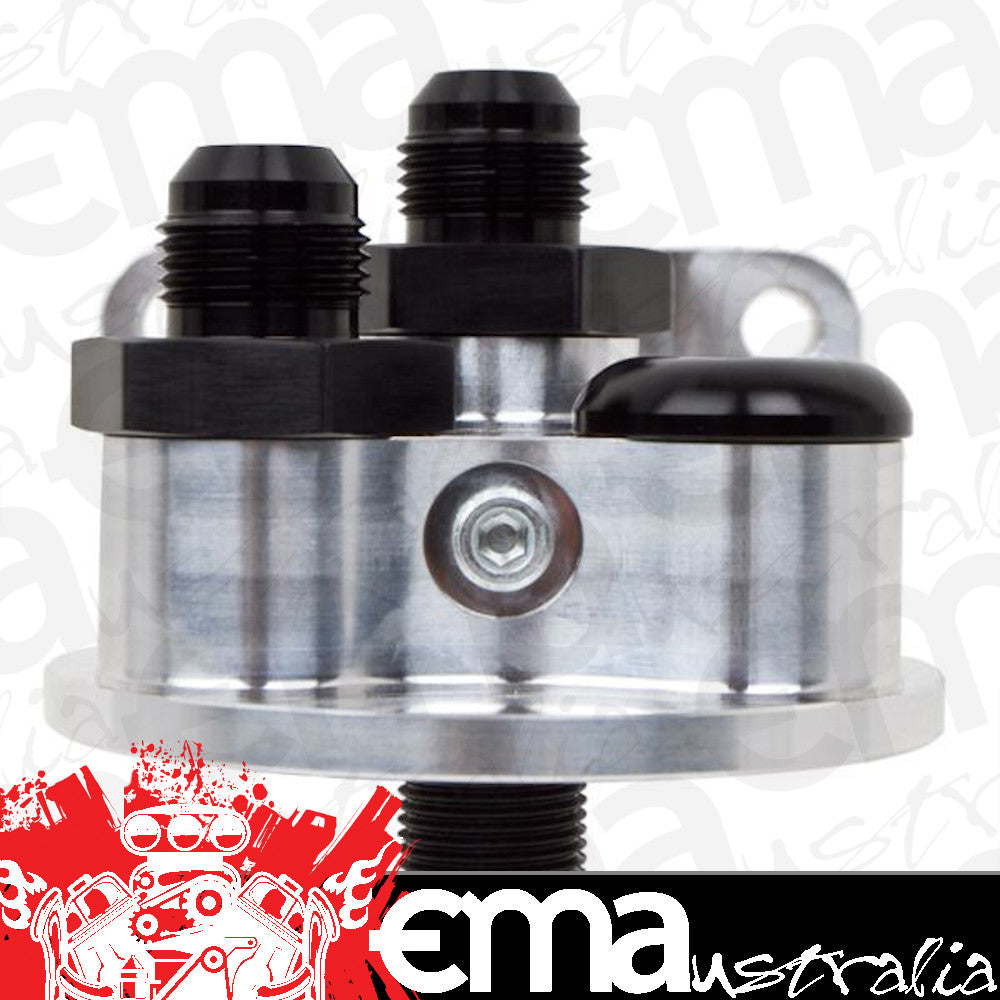Peterson PFS09-1302 Billet Remote Filter Firewall Mount Suit Chev 13/16" Filter With -12 AN Male Fittings