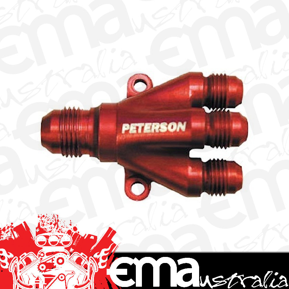 Peterson PFS10-0041 Billet 4 Way Manifold -8 AN X -6 AN X -6 AN X -6 AN