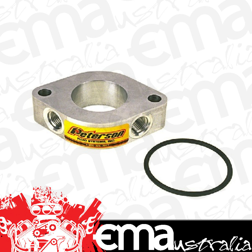 Peterson PFS10-2251 Billet Water Neck Riser Block 1" Thick With x2 -6AN Ports