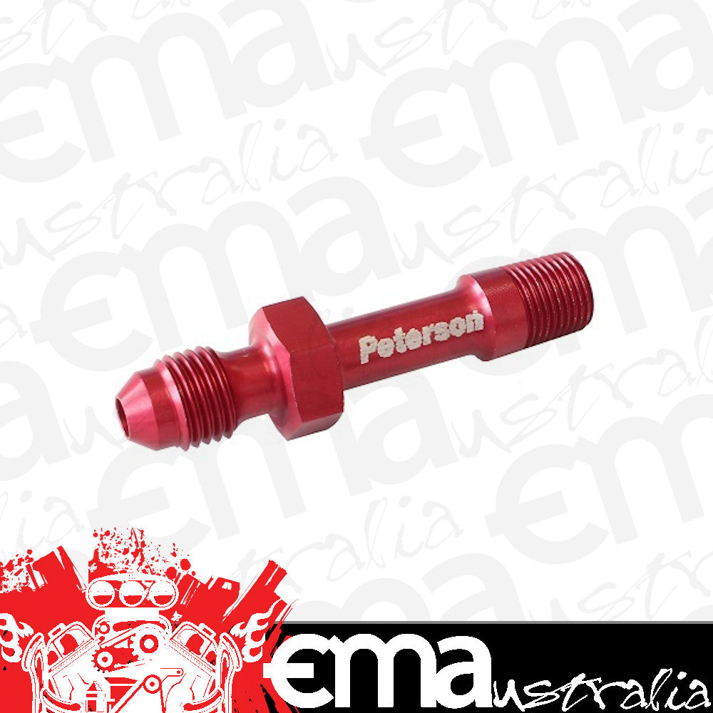Peterson PFS15-1041 Oil Pressure Gauge Fitting Straight 1/8" NPT To -4 AN Male
