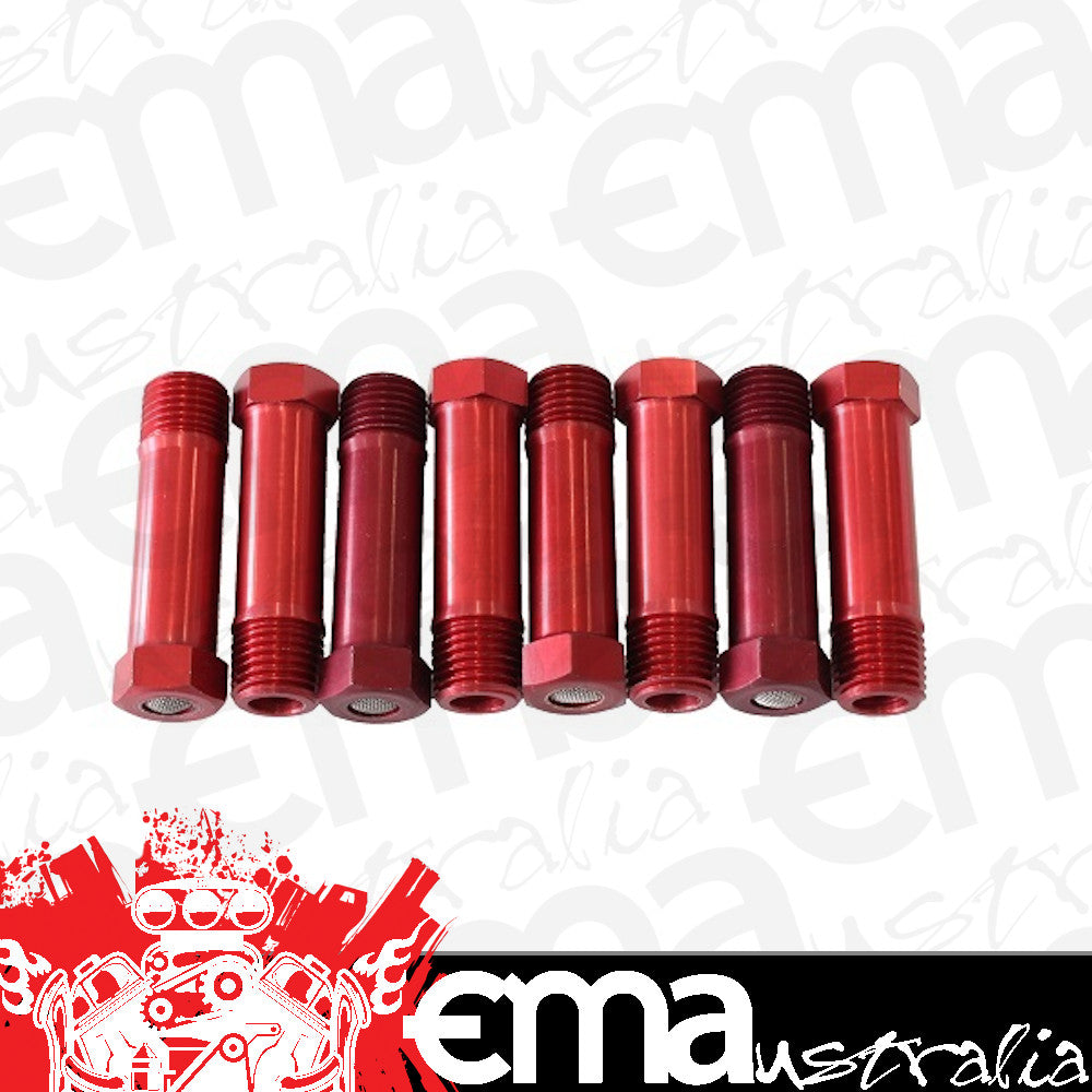 Peterson PFS15-1050 Lifter Valley Riser Tube Suit SB Chev 9/16" Hex With 1/4" NPT Bottom Thread Set Of 8