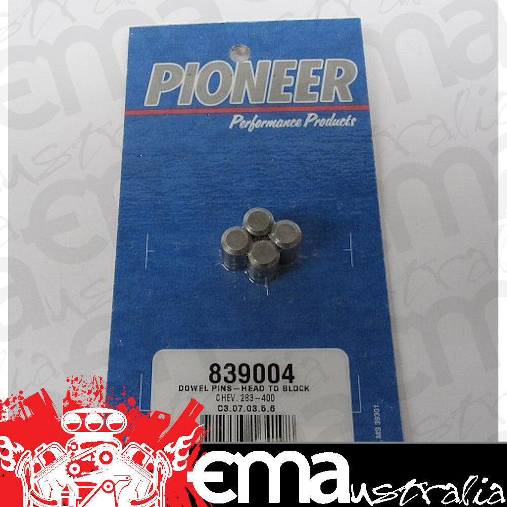 Chevy small block Gen I 283-400 C.I.D.Dowel Pin Type: Solid Chev Head Dowell Pins (Set of 4) Pioneer PI839004