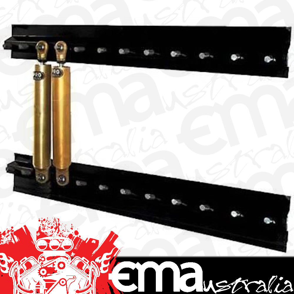 Pit Pal PIT-1037 12 Unit Aluminium Shock Rack Black 33"W X 4.5"H X 2.75"D