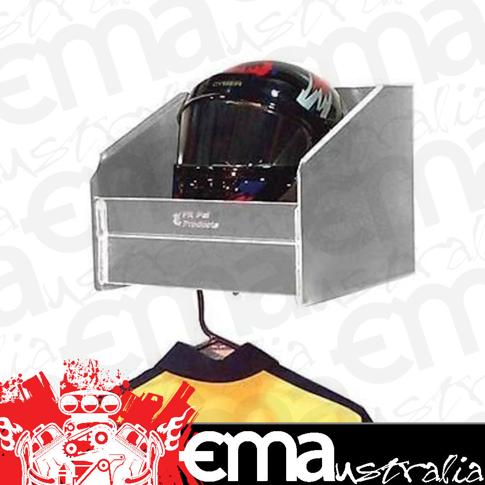 Pit Pal PIT-330 1 Bay Wall Mount Helmet Shelf w/ Hanger 14.25"W X 12"H X 15"D