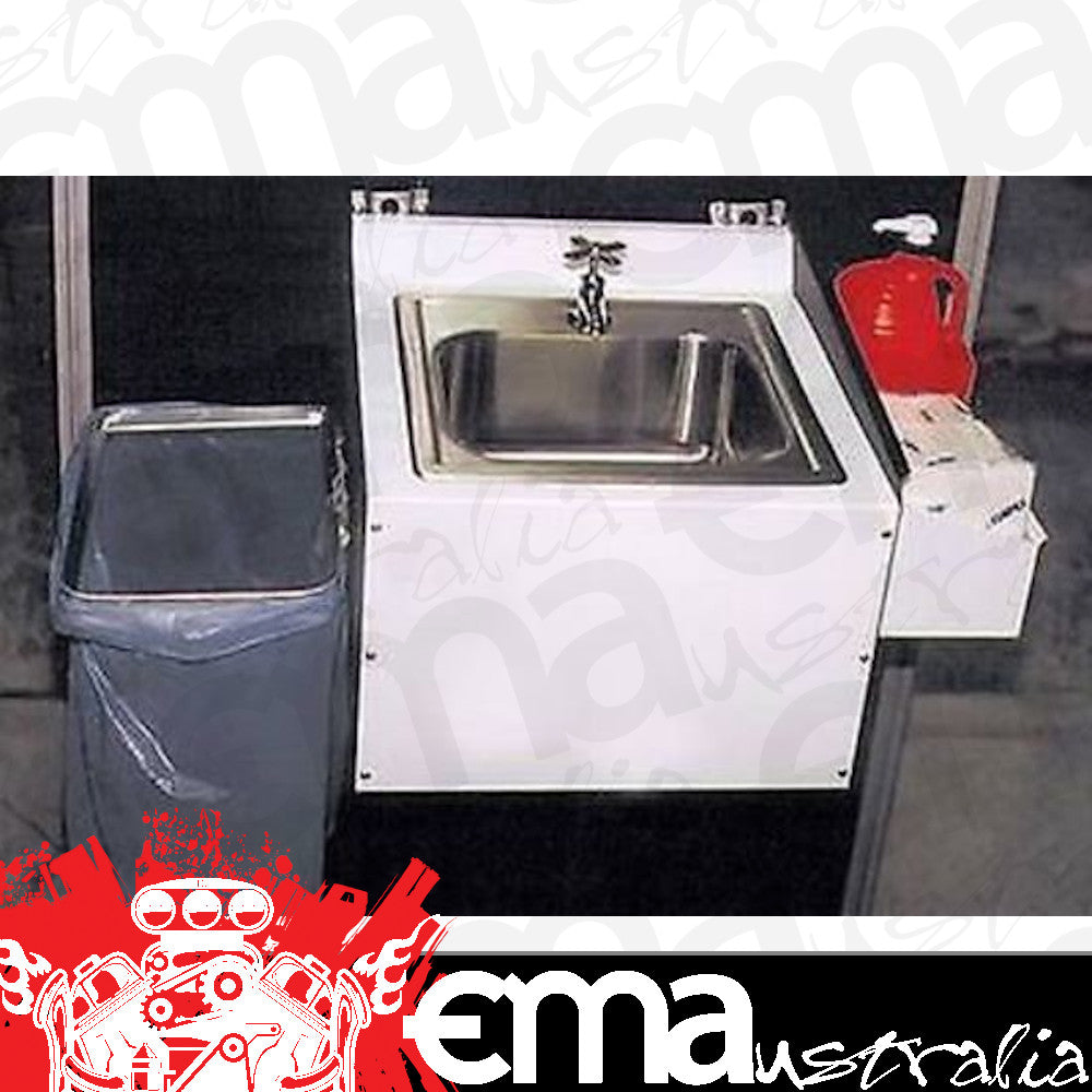 Pit Pal | PIT-368 | S/Steel Clip On Sink w/ Soap/Towel Tray & Rubbish Basket