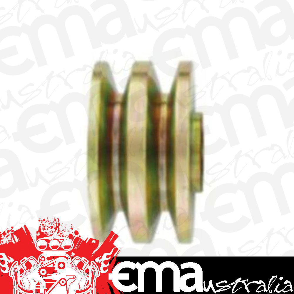 Universal Double V-Belt Alternator Pulley Bolt-On 3/8" GroOve 2-5/8" Od Powermaster PM113