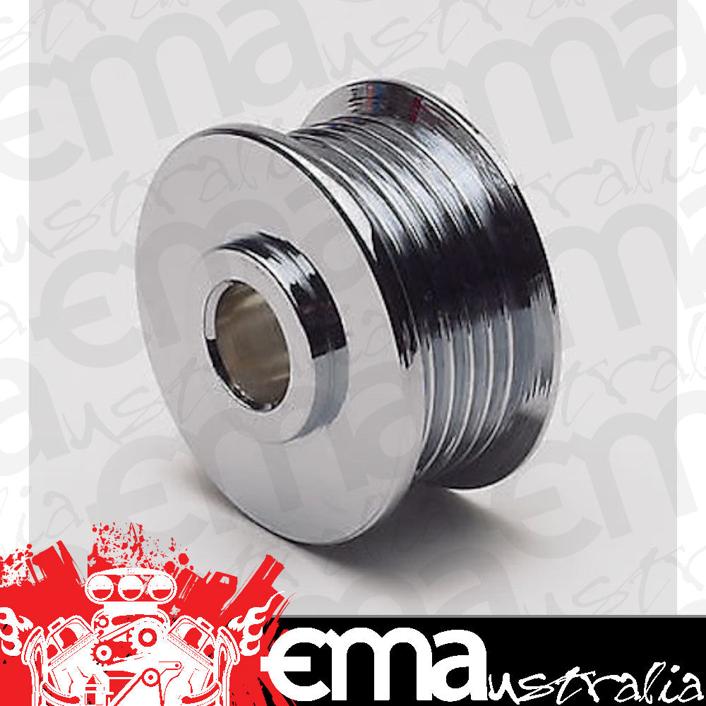 Universal Replacement 6 Rib Alternator Pulley Chrome 57mm OD Powermaster PM114