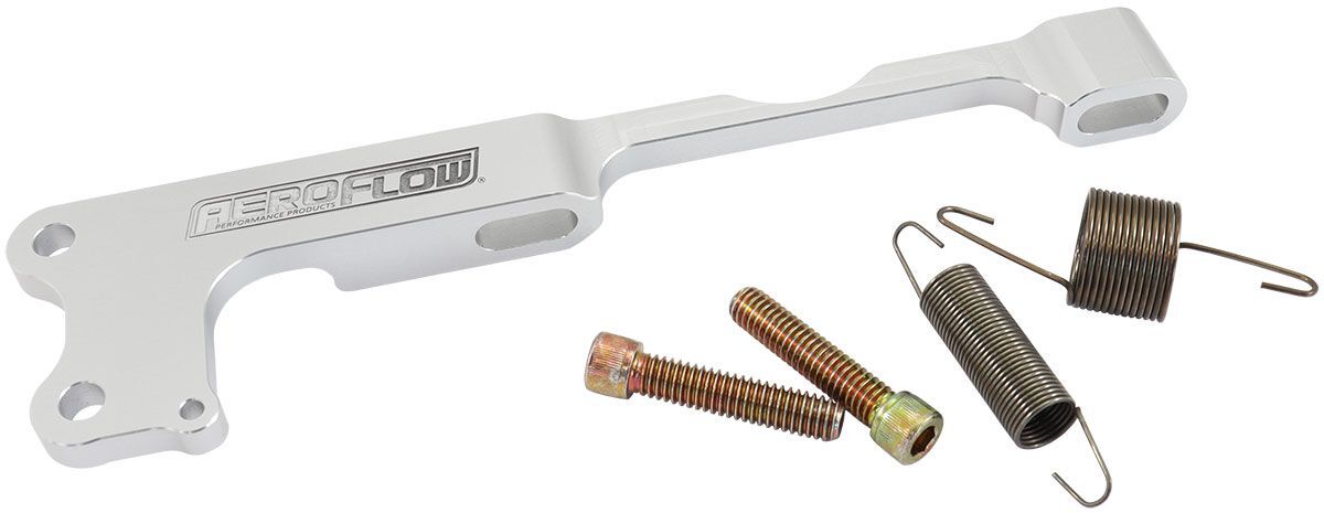 Aeroflow AF64-2173 Throttle Cable Bracket Designed for Holley Sniper EFI Unit - Silver Direct Bolt On