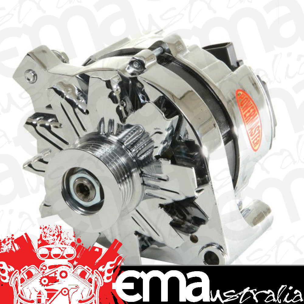 Powermaster PM17735 Chrome Street Alternator Ford 2G Style 80 Amps Serpentine