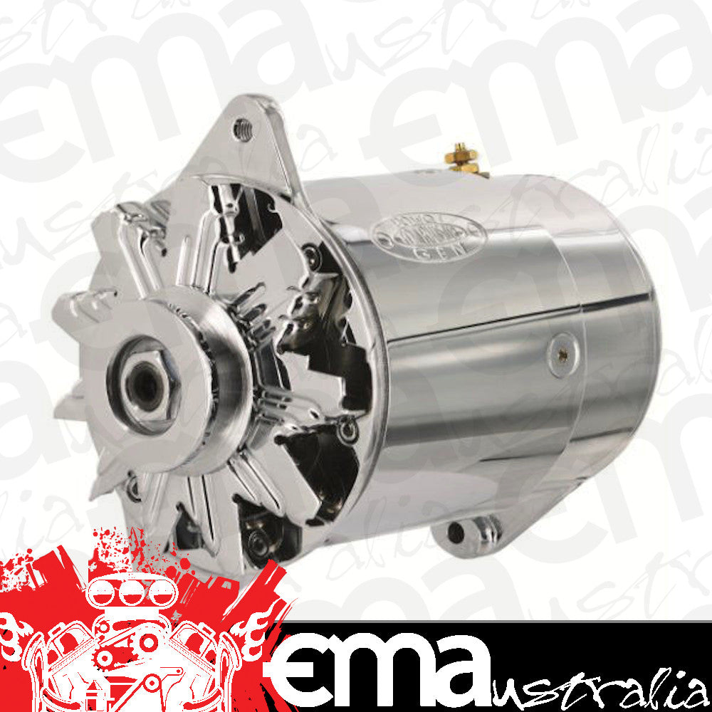 Powermaster PM182111 Powergen 75 Amp Alternator Chrome suit Gm up to '64 Short