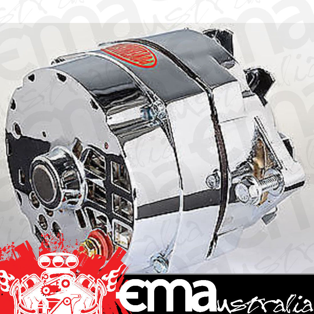 Powermaster PM274611 Chev Delco 105A Street Alternator Polished Single V Pulley
