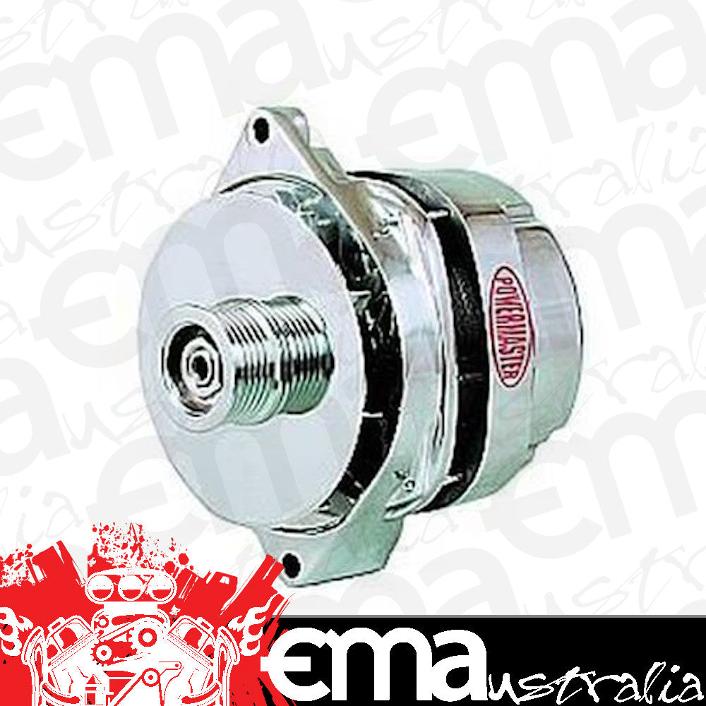 Powermaster PM37805 200 Amp Chrome Street Alternator Gm/Chev Cs144 Style 6-Rib