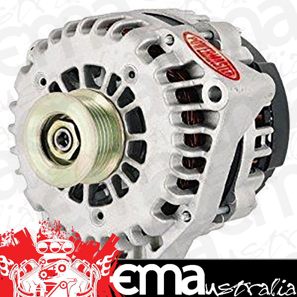 Powermaster PM48237 Natural Gm Style Ad Alternator 215 Amps 4 Pin Vr w/ 6-GroOve Serpentine Pulley