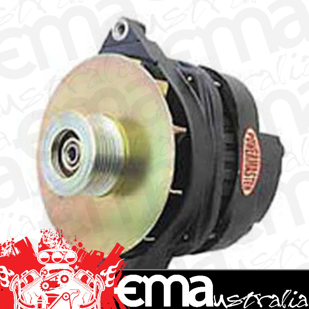 Powermaster PM578648 Black Gm Cs144 Style Alternator 200 Amps w/ 6-GroOve Serpentine Pulley