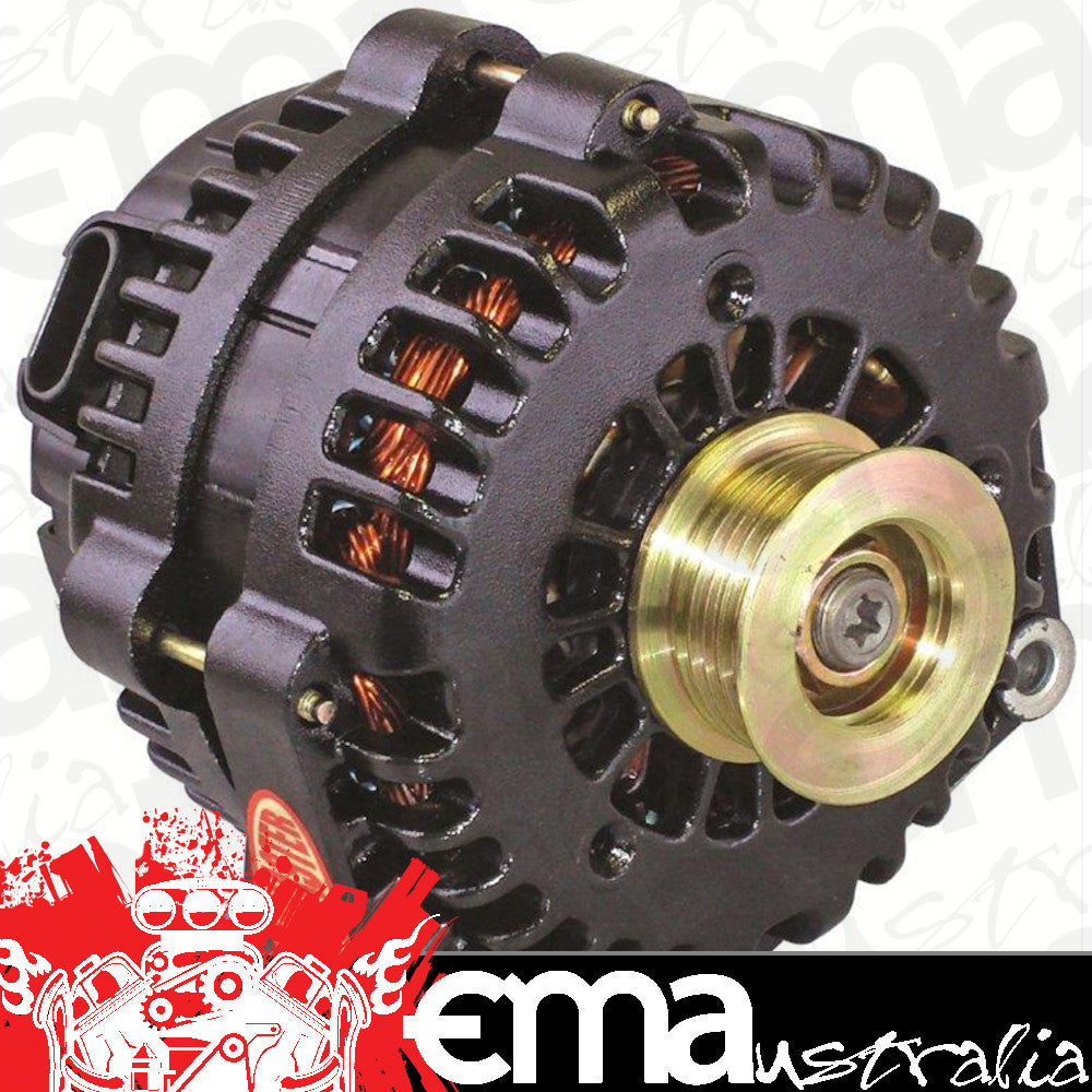Powermaster PM58237 Black Gm Style Ad Alternator 225Amp